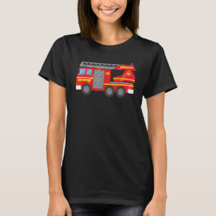 Fire engine rotary ladder of the volunteer fire br T-Shirt