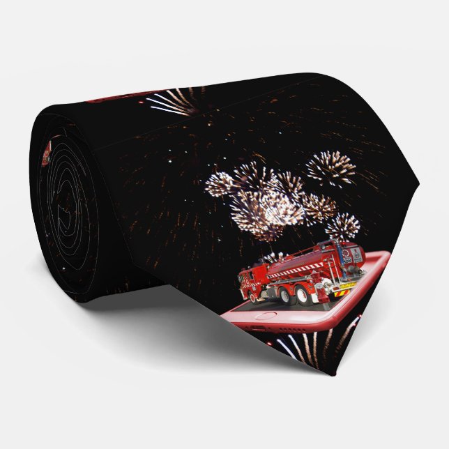 Fire Engines And Fire Works, Tie (Rolled)