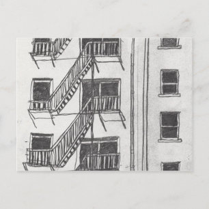 Fire Escape Postcard