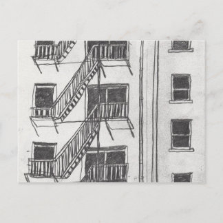 Fire Escape Postcard