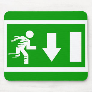 fire exit mouse pad