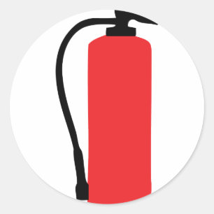 fire extinguisher classic round sticker