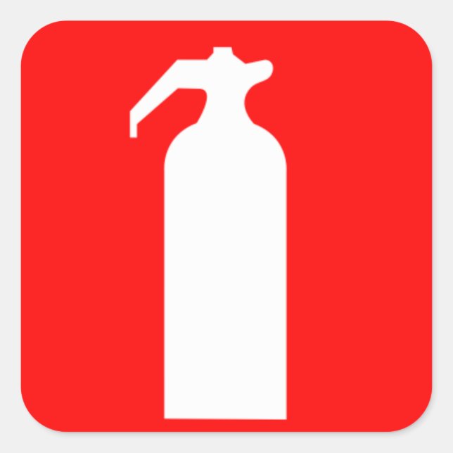 Fire Extinguisher Decals Square Sticker (Front)
