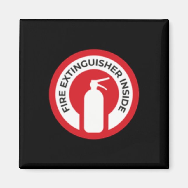 Fire Extinguisher Inside Sticker  Magnet (Front)