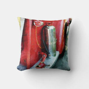 Fire Extinguisher on Fire Truck Cushion