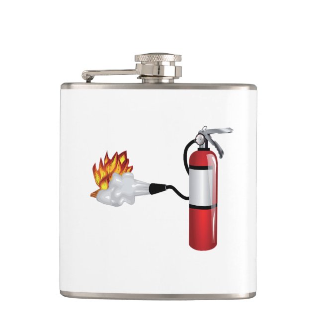 Fire Extinguisher Putting Out Fire Flask (Front)