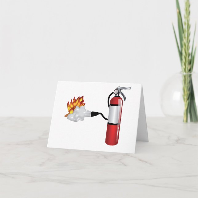 Fire Extinguisher Putting Out Fire Note Cards (Creator Uploaded)