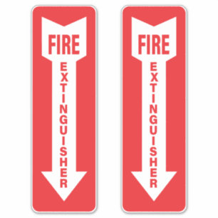 Fire Extinguisher Sign Pack Of 2