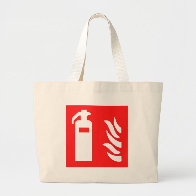 Fire Extinguisher Symbol Large Tote Bag (Front)