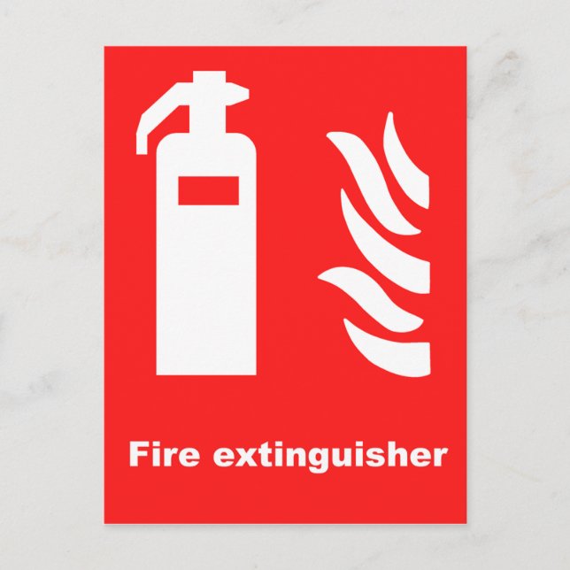 Fire Extinguisher Symbol Postcard (Front)