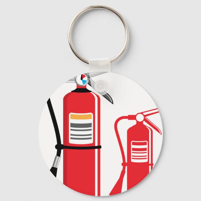 Fire extinguisher Vector Key Ring (Front)