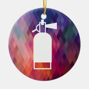 Fire Extinguishers Minimal Ceramic Ornament