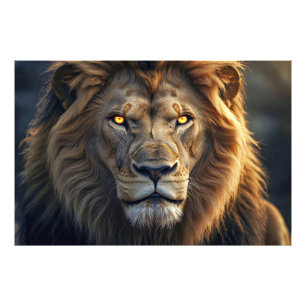 Fire Eyes of the Jungle King Photo Print