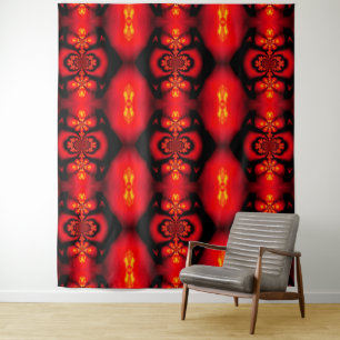 Fire Feather Dream Catcher Red 2 Tapestry
