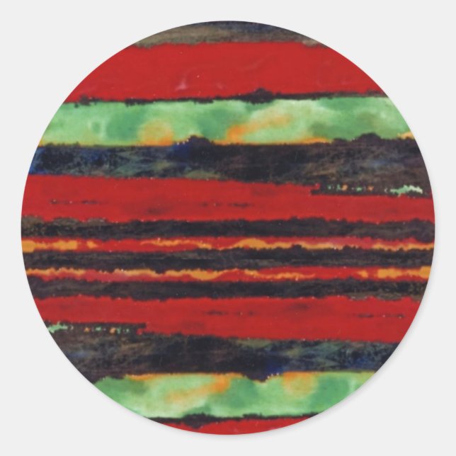 "Fire Fight #2" Abstract Design Sticker (Front)