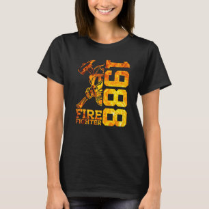 Fire Fighter 1988 34 Years Fire Brigade 34th Birth T-Shirt