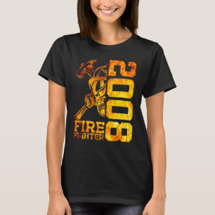 Fire Fighter 2008 15 Years Fire Brigade 15th Birth T-Shirt