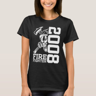 Fire Fighter 2008 15 Years Fire Brigade 15th Birth T-Shirt