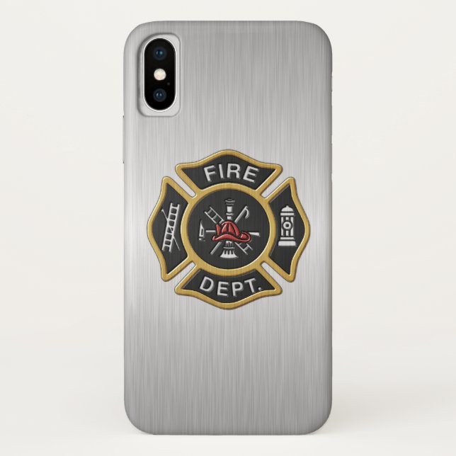 Fire Fighter Deluxe Case-Mate iPhone Case (Back)