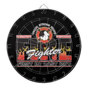 Fire Fighter First In, Last Out Dartboard