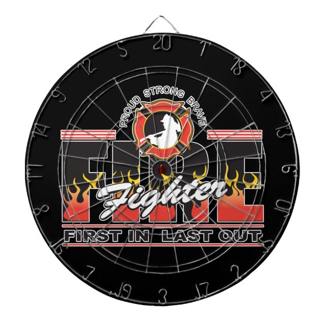 Fire Fighter First In, Last Out Dartboard (Front)
