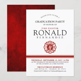 Fire Fighter Graduation Party | Event Invitation