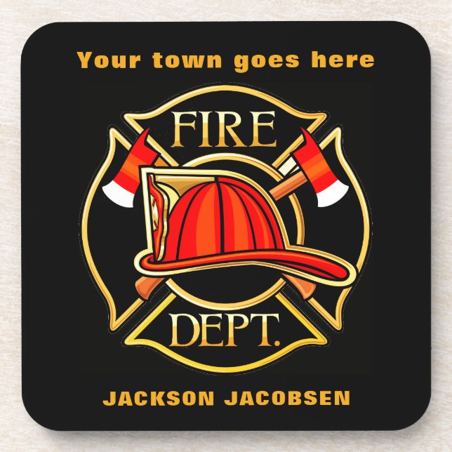 Fire Fighter Helmet        Coaster (Front)