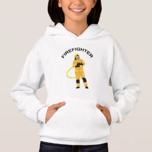Fire fighter in sand - colored wear Hoo