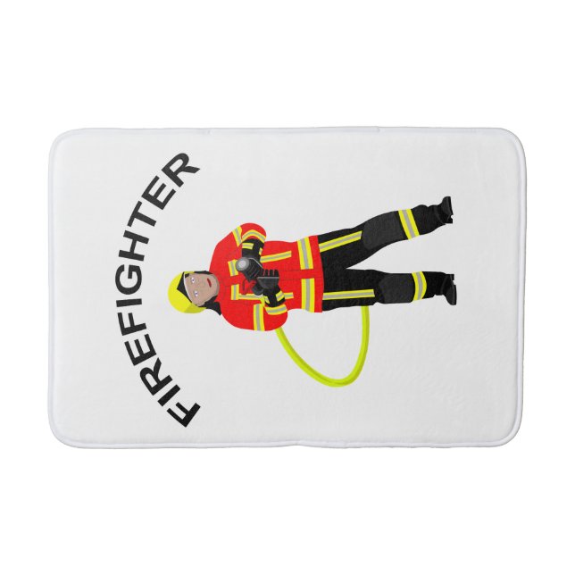 Fire fighter in use clothes swimmat bath mat (Front)