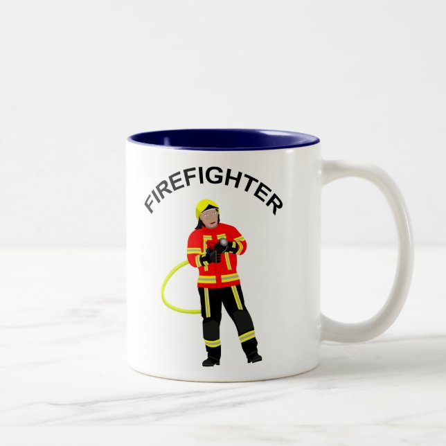 Fire fighter in use clothes two - color cup (Right)