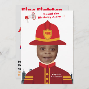 Fire Fighter Kids Photo Template Birthday