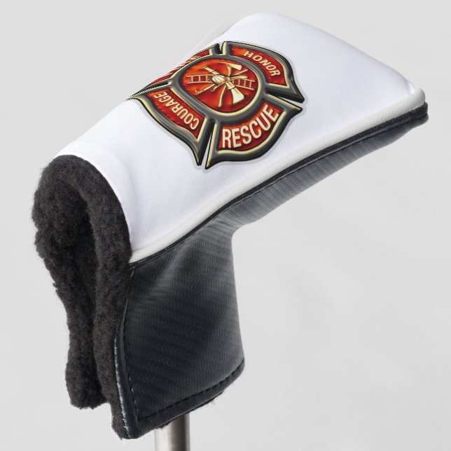 Fire Fighter Maltese Cross Golf Club Putter Cover (3/4 Front)