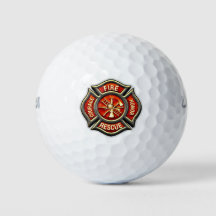 Fire Fighter Maltese Cross Wilson 500 Golf Ball