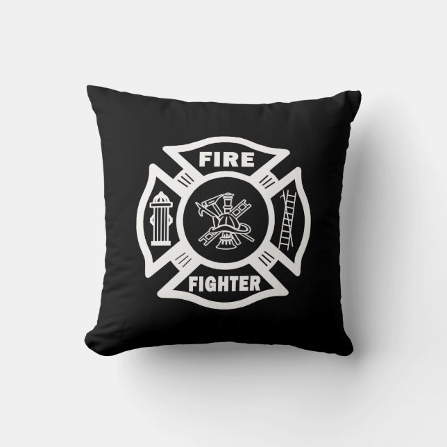 Fire Fighter Maltese Cushion (Front)