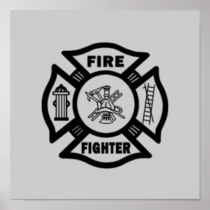 Fire Fighter Maltese Poster