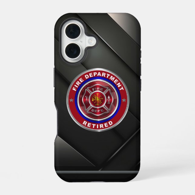 FIRE FIGHTER RETIRED iPhone 16 CASE (Back)