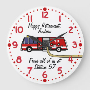 Fire Fighter Retirement Gift Custom Name Clock