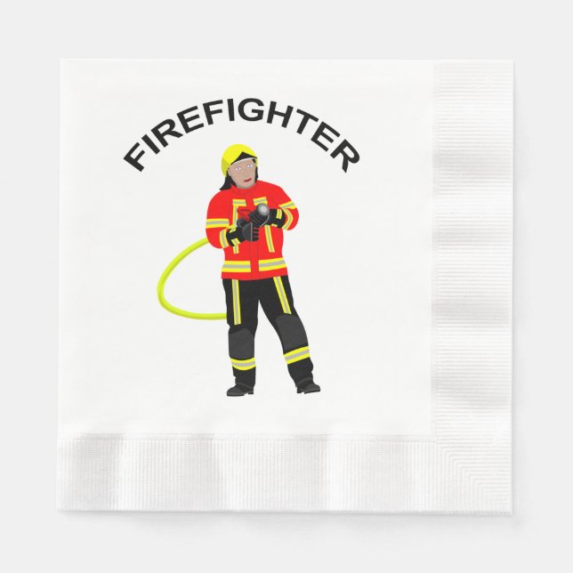 Fire fighter Serviette Napkin (Front)