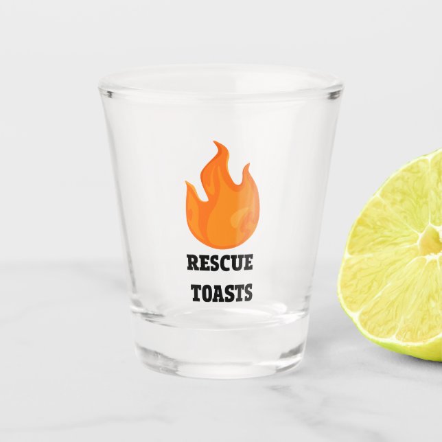 Fire Fighter Shot Glass (Front)