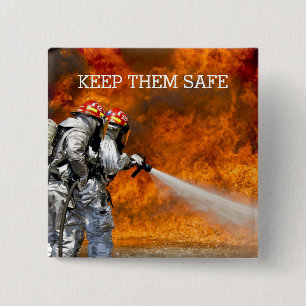 Fire Fighters 15 Cm Square Badge