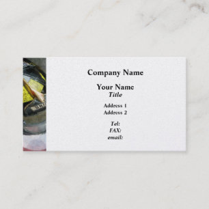 Fire Fighter's Helmet Closeup - Platinum Finish Business Card