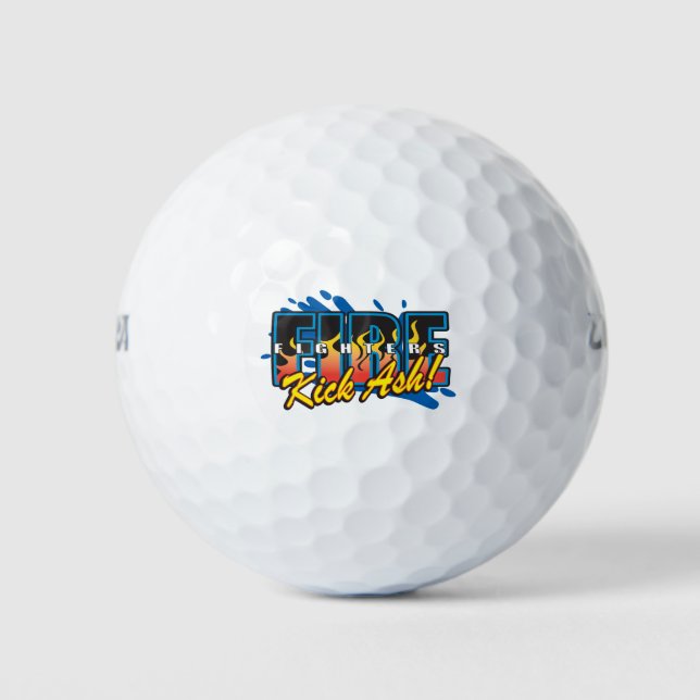 Fire Fighters Kick Ash! Golf Balls (Front)