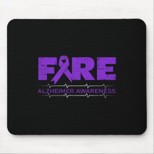 Fire Fighters Wear Purple - Heimerheimer Awareness Mouse Pad