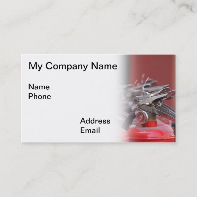 Fire Fighting and Fire Extinguishers Business Card (Front)
