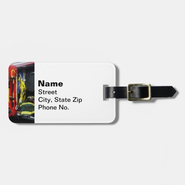 Fire Fighting Equipment Luggage Tag (Front Horizontal)