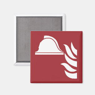 Fire Fighting Helmet Safety Sign Magnet