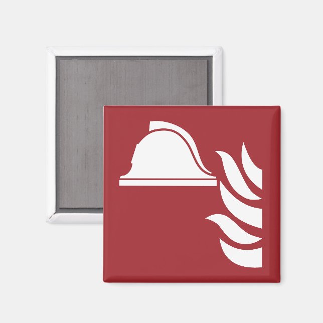 Fire Fighting Helmet Safety Sign Magnet (Front/Back)
