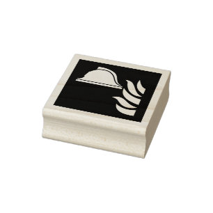 Fire Fighting Helmet Safety Sign Rubber Stamp