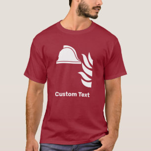Fire Fighting Helmet Safety Sign T-Shirt