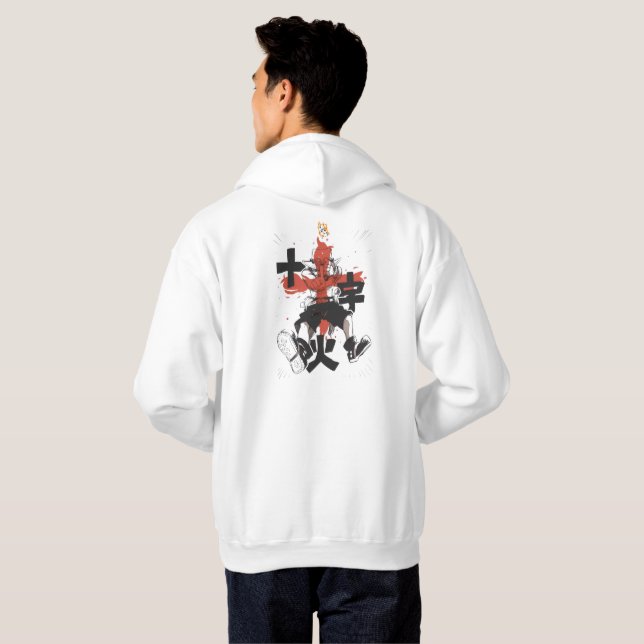 Fire Fist Pirate Hoodie – Flame Anime Streetwear🔥 (Back Full)